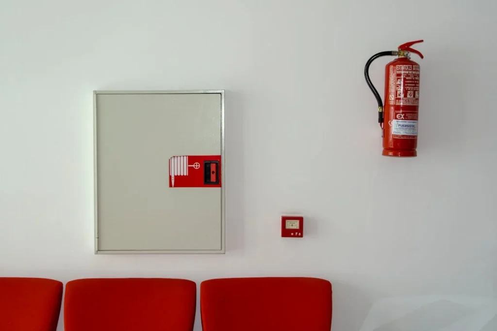 fire alarm and extinguisher